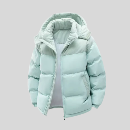 Doudoune Colorblock Homme – Manteau Hiver Capuche Isolé