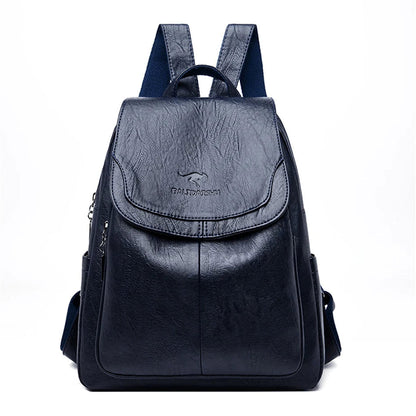 Sac à dos sécurisé en cuir pour femme