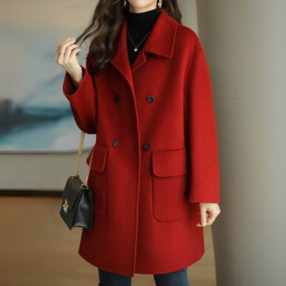 Manteau Double Boutonnage Élégant pour Femme – Stylish Format Outwear