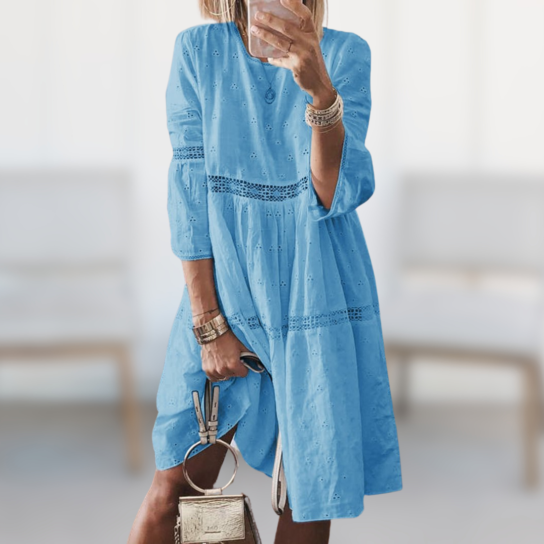 loose fit cotton dress Cotton Midi Relaxed Fit Dress M main image 0