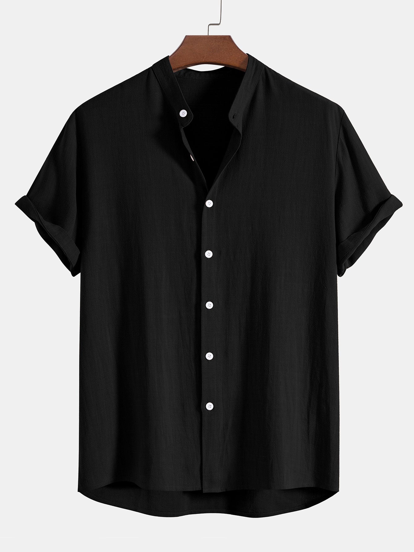 Ensemble Homme Été Coton Lin – Chemise Manches Courtes et Pantalon Décontracté