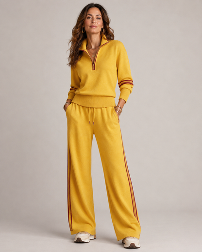 Women's zip-up sweatshirt and pants set - Comfortable and modern