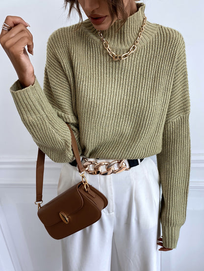 Pull col roule femme coupe ample - Minimaliste et chaud