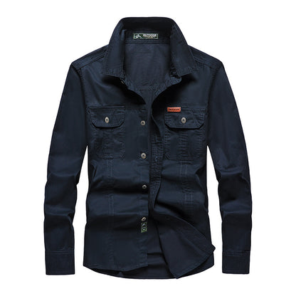Chemise Cargo à Manches Longues Premium pour Homme – Vêtement de Travail Décontracté à Coupe Ample