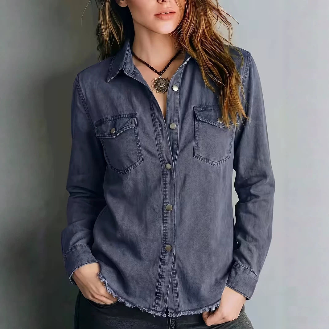 Chemise western femme a franges - Retro et originale