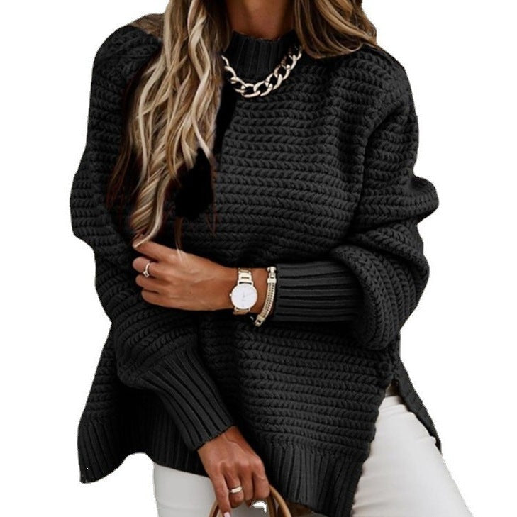 Women's knit sweater - Relaxed and comfortable long sleeves