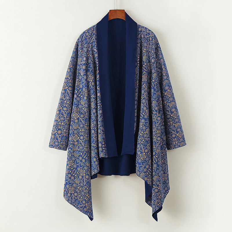 Veste femme en coton et lin style vintage decontracte