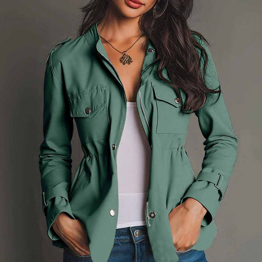 Fitted women’s windbreaker with pockets – Lightweight urban style