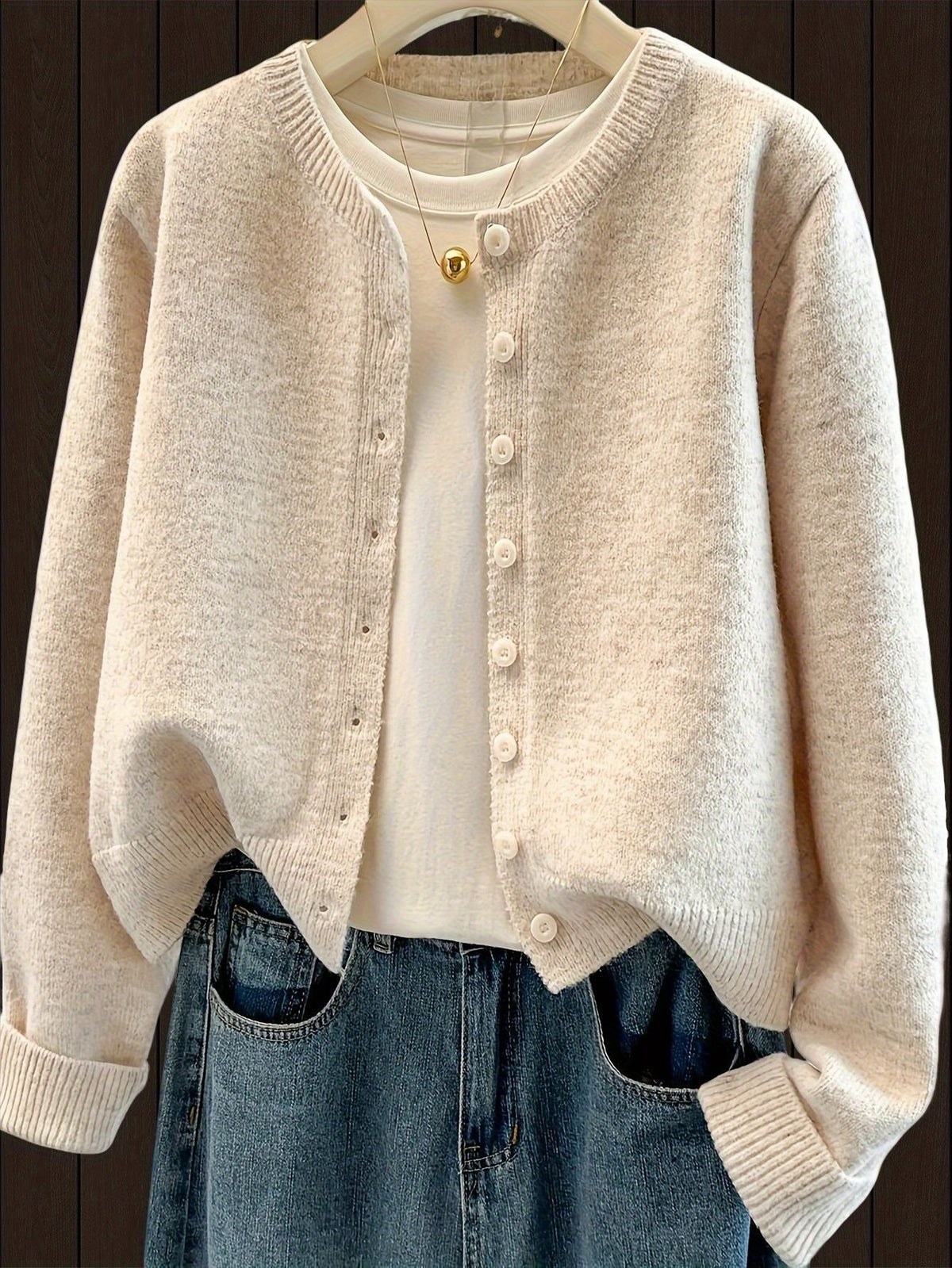 Cardigan court femme col rond - Doux et facile