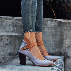 Block Heel Shoe with Buckle Comfortable Elegant Women – Confidence, Stability