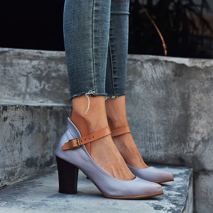 Chaussure Talon Bloc Boucle Confortable Élégante Femmes – Confiance, Stabilité