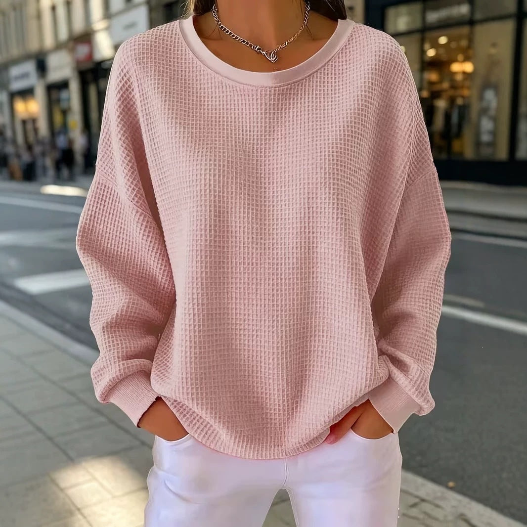 Women's quilted patchwork sweatshirt - Soft and casual