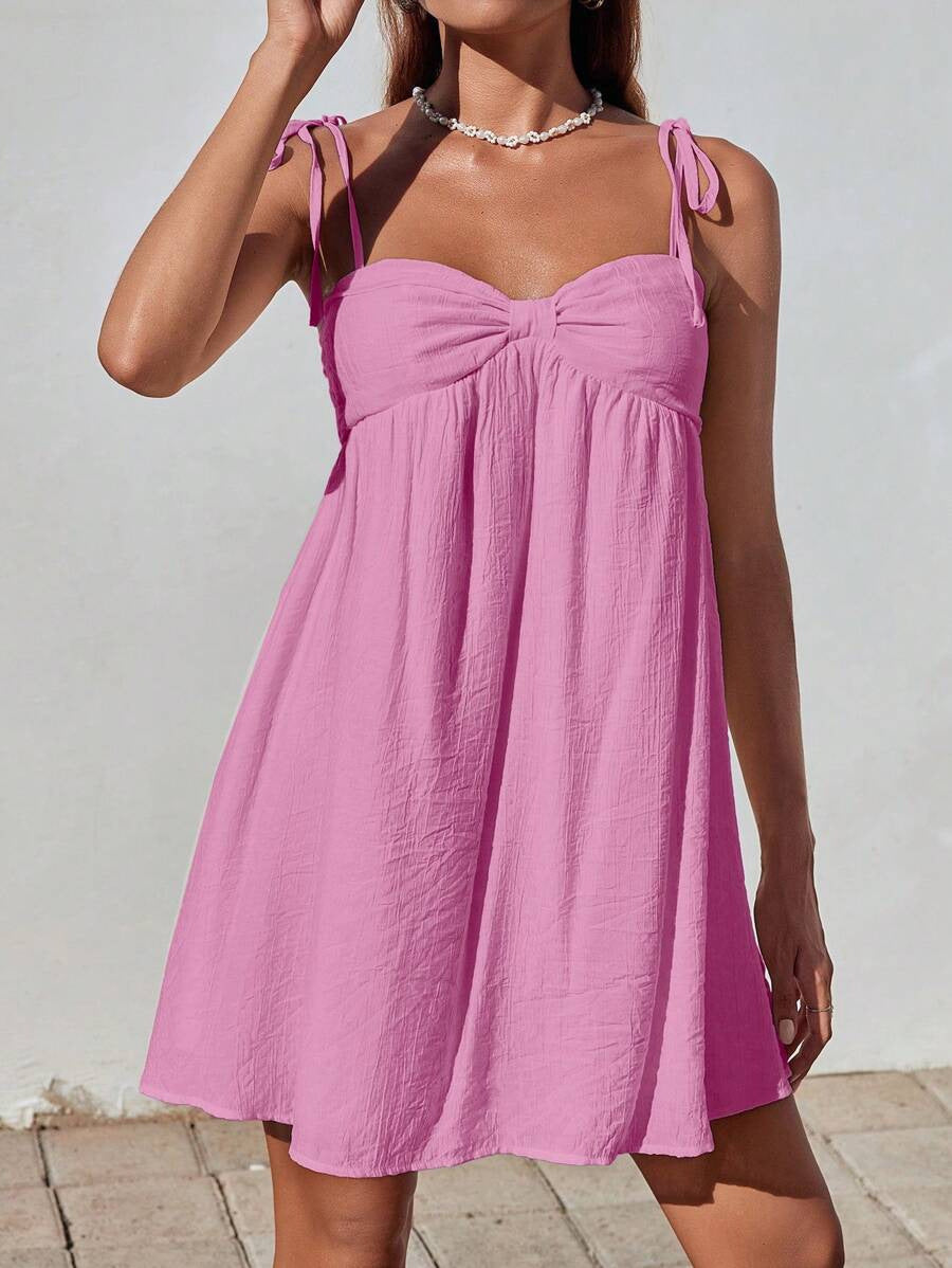 Robe Mini Élégante Unie pour Femme – Coupe Ample Confortable et Stylée