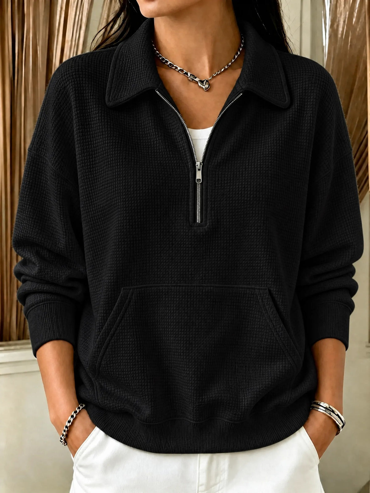 Casual women's oversized pullover - Easy and soft
