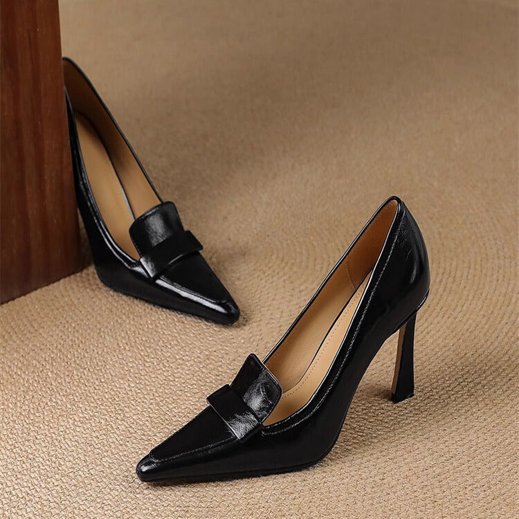 Escarpins Femme en Cuir Verni – Chaussures Élégantes à Bout Pointu