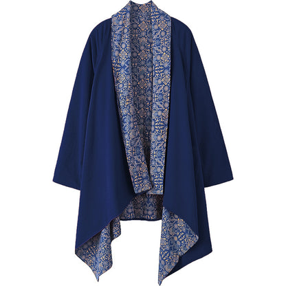 Veste femme en coton et lin style vintage decontracte