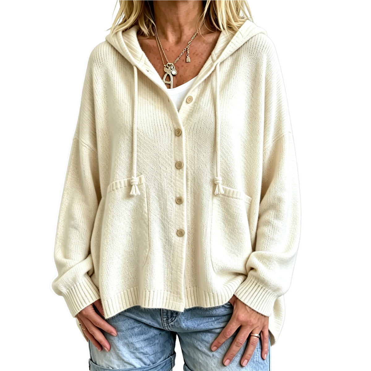 Top corto da donna con cappuccio e coulisse - Sportivo e casual
