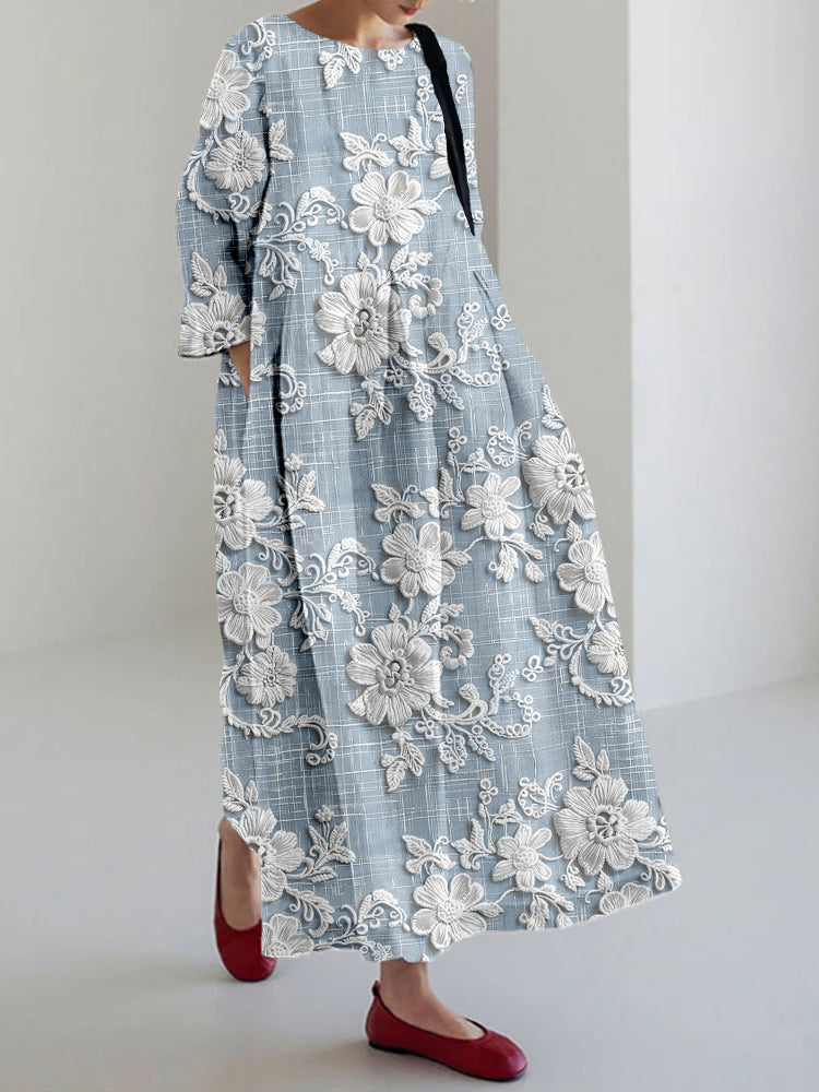 Abito maxi stampato donna – Elegante e fluido