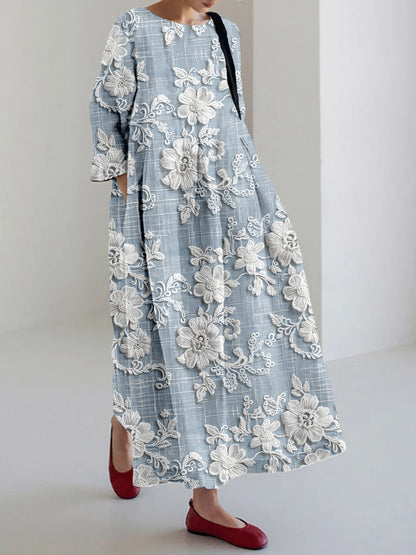 Abito maxi stampato donna – Elegante e fluido
