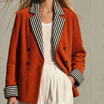 Women’s orange color-block jacket - Retro and original