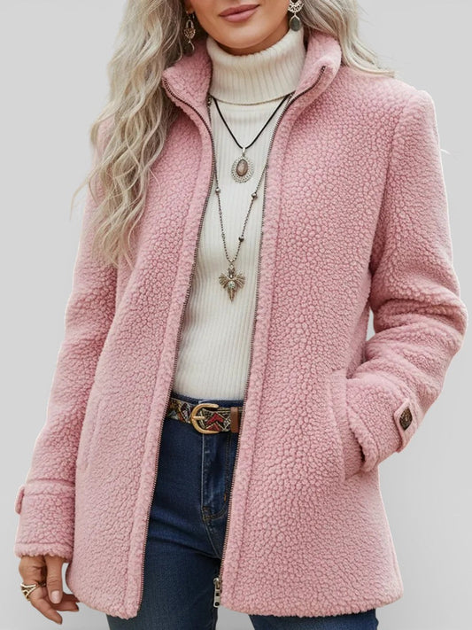 Veste Teddy Sophistiquée Femme – Manteau Confortable et Douillet