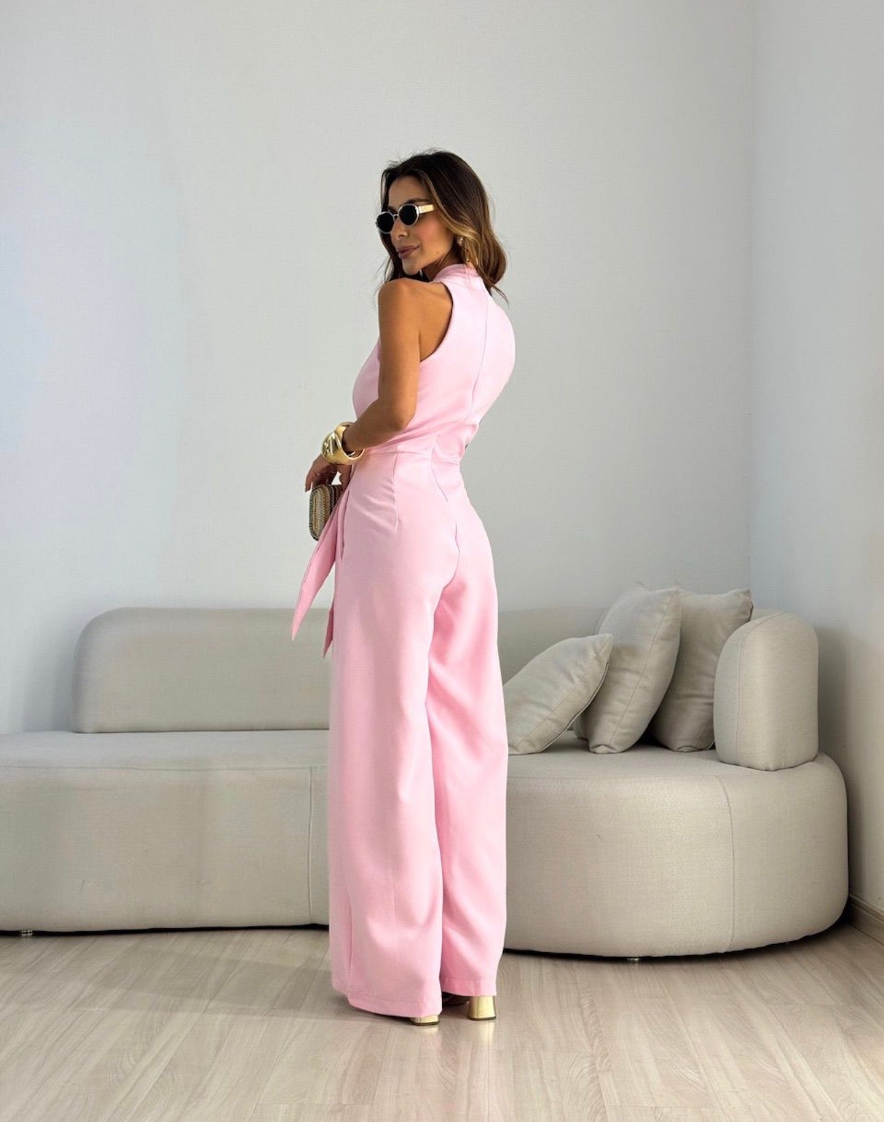Sleeveless backless women's jumpsuit - Flowing and elegant