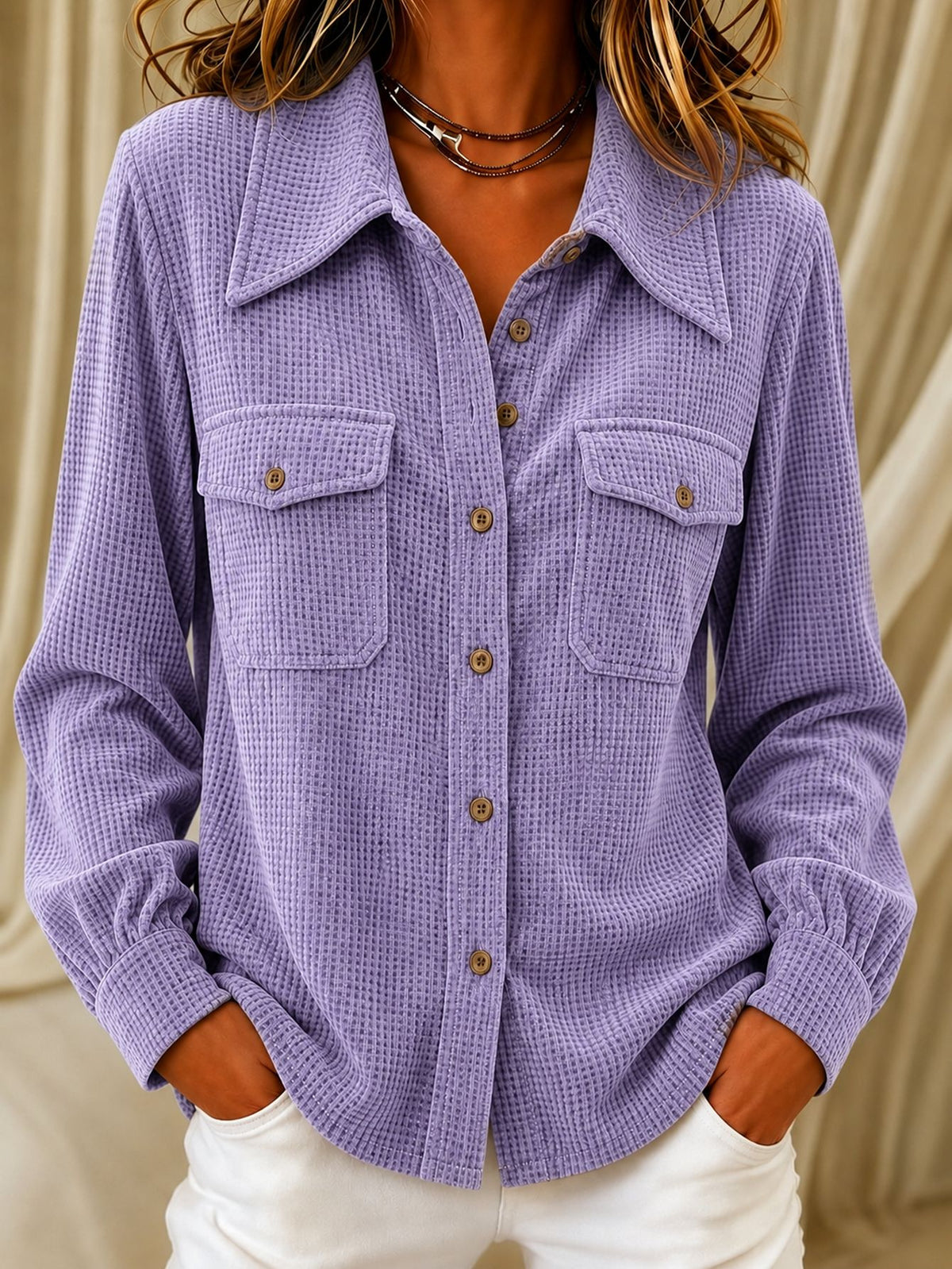Blouse femme en polyester - Legere et coloree
