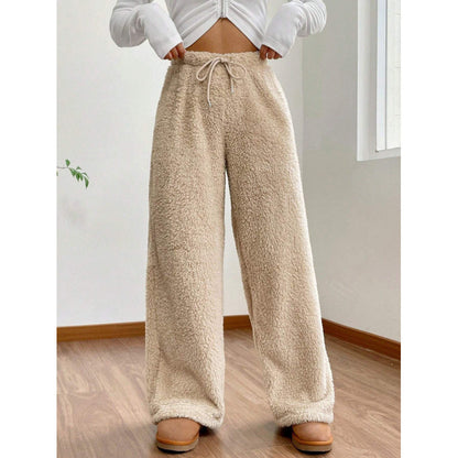 Women's solid fleece pants - Soft and casual