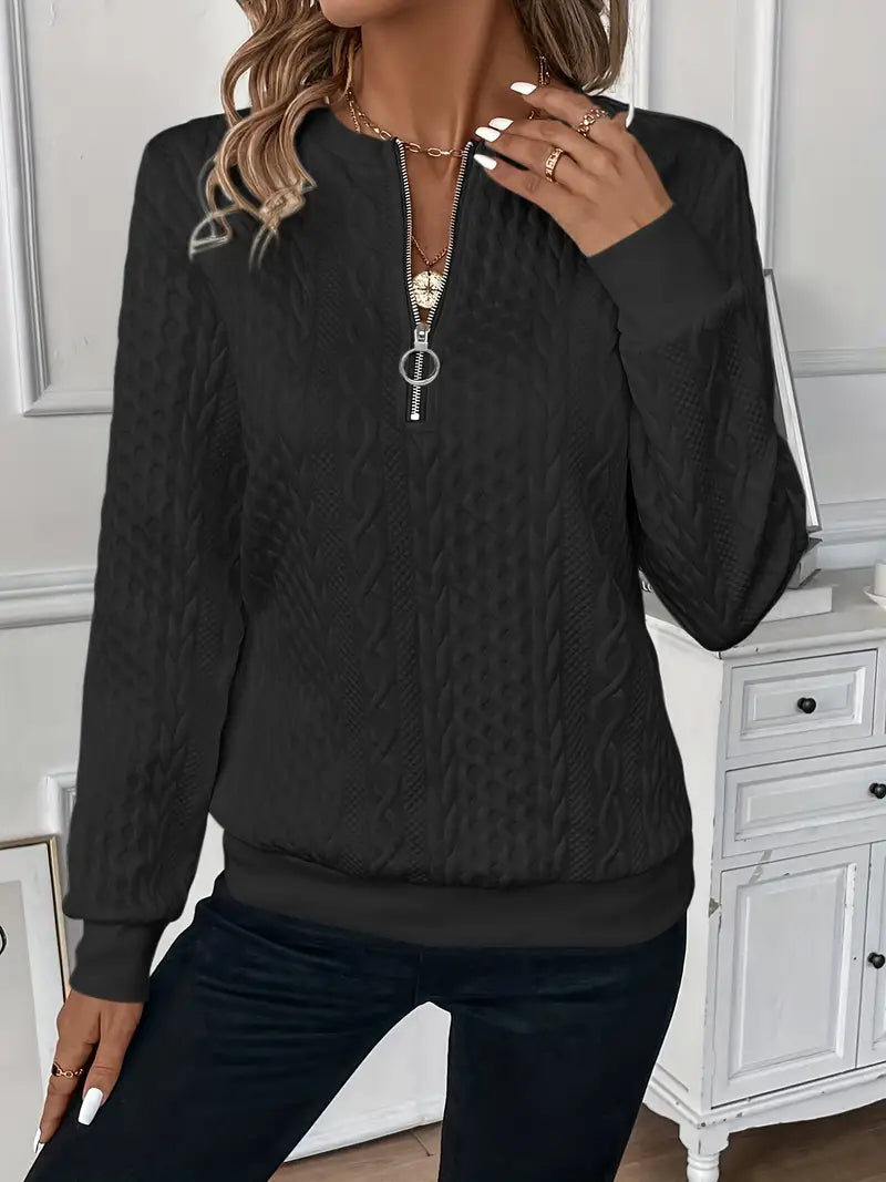 Pull en Maille Zippé pour Femme