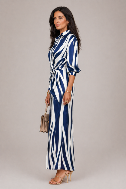 Robe maxi femme fluide a col V - Legere et flatteuse