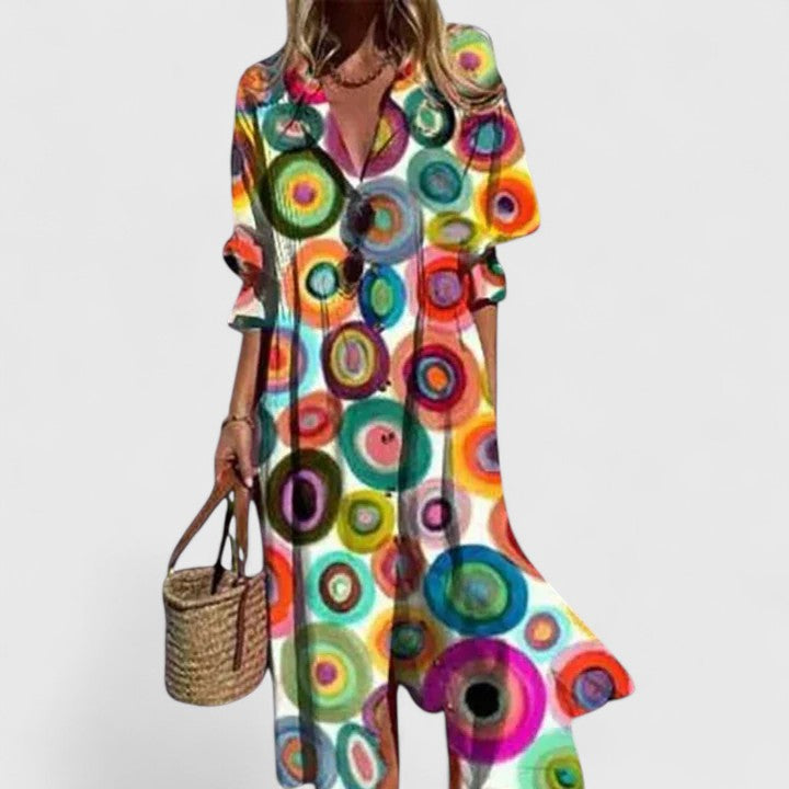 Robe bohème élégante pour femme – Style estival décontracté, fluide et chic