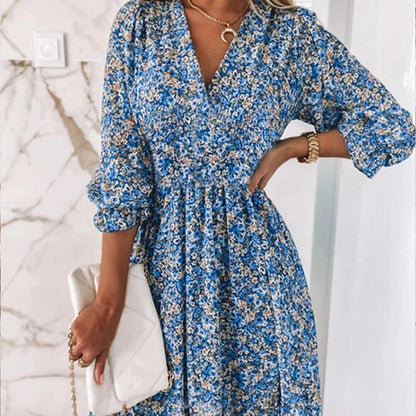 Robe fleurie élégante pour femme – Style chic et décontracté pour les fêtes d'été
