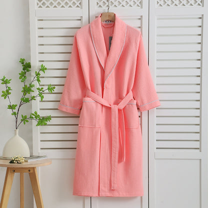 Peignoir en Coton Luxueux à Tissage Nid d’Abeille