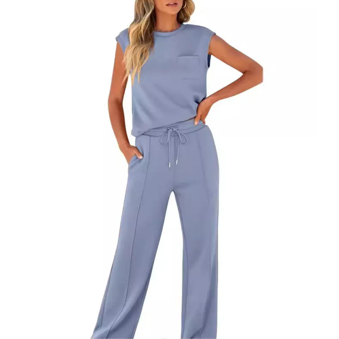Women's Summer Relaxation Two-Piece Set - Soft and Comfortable