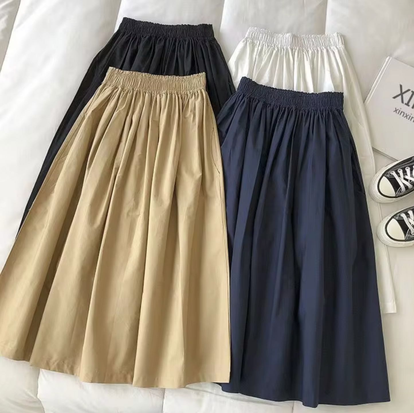 Jupe ample taille haute pour femme – Style décontracté et confortable pour l'été