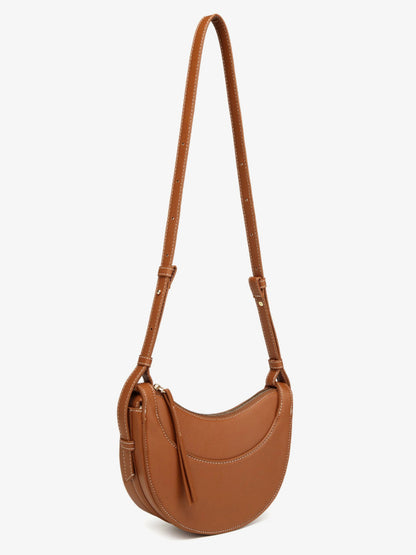 Sac bandouliere courbe femme avec pampille - Pratique et elegant