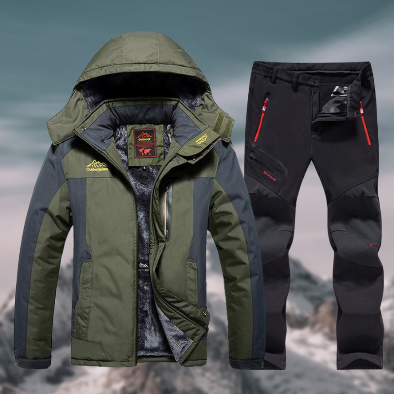 Ensemble Homme Durable Hiver Imperméable Isolé – Combinaison de Montagne