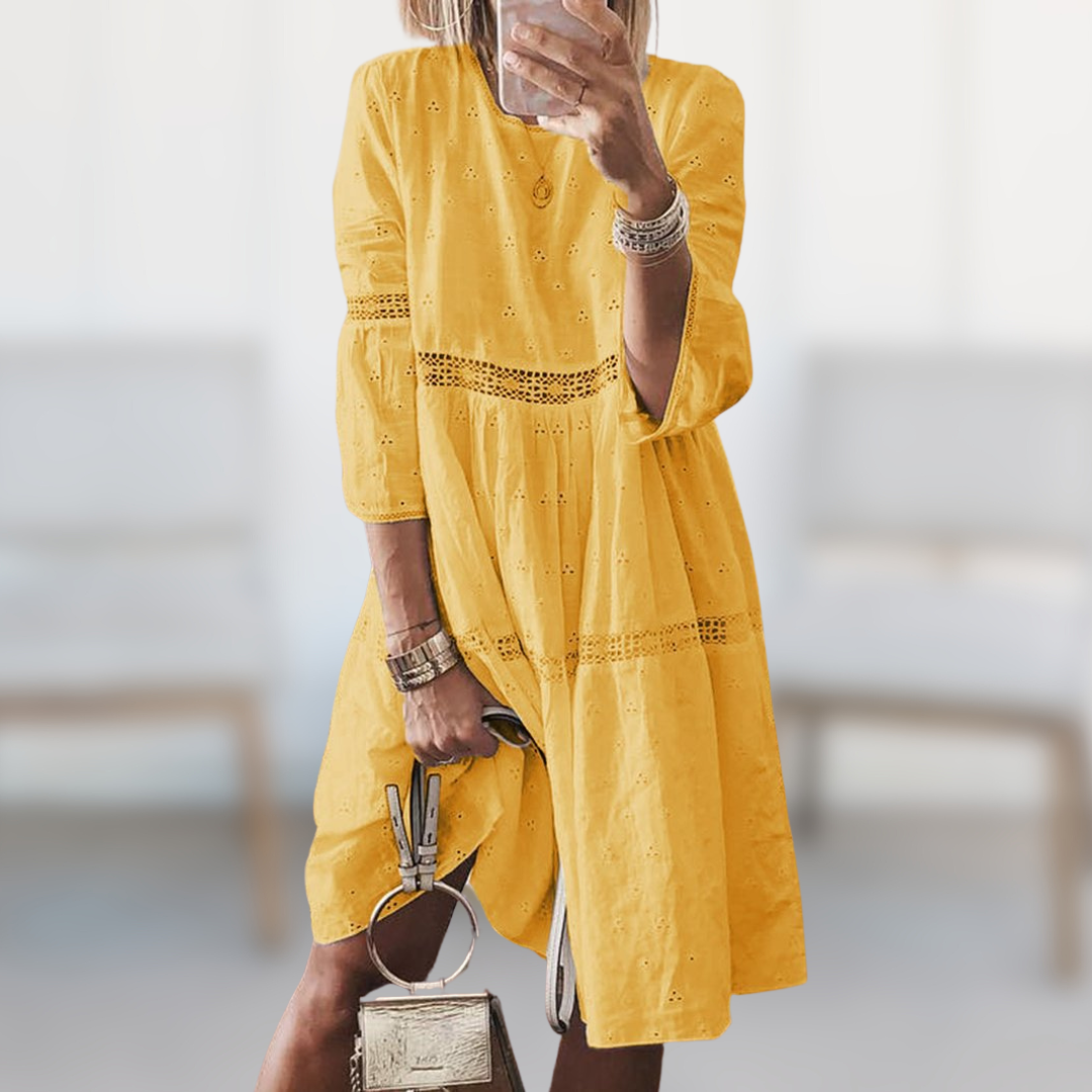 Robe D'Été Coton Femme – Coupe Ample Manches Longues
