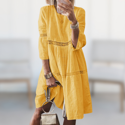 Robe D'Été Coton Femme – Coupe Ample Manches Longues