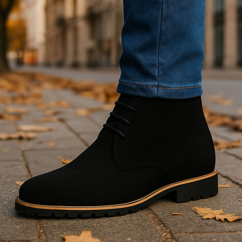 Men's Formal Suede Shoes with Laces – Classic Style