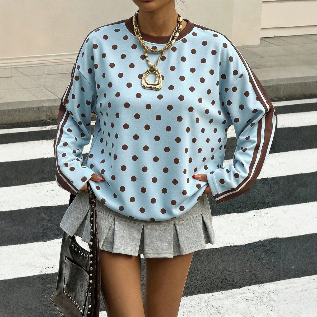 T-shirt da donna a pois e righe - Semplice e versatile