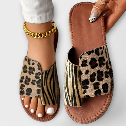 Mules leopard femme bicolores - Stylees et confortables