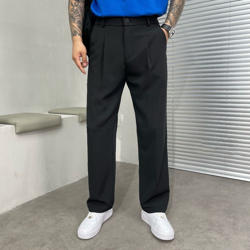 Elegant Men's Wide-Leg Trousers Oversized Suit Trousers Dolce-Paris Elegant Men's Wide-Leg Trousers Oversized Suit Trousers Dolce-Paris