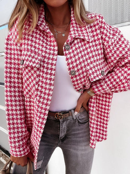 Cappotto da donna in lana pied-de-poule - Chic e strutturato
