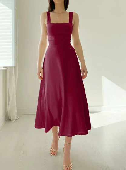 Robe midi réversible femme en bambou biologique – Robe confortable avec poches