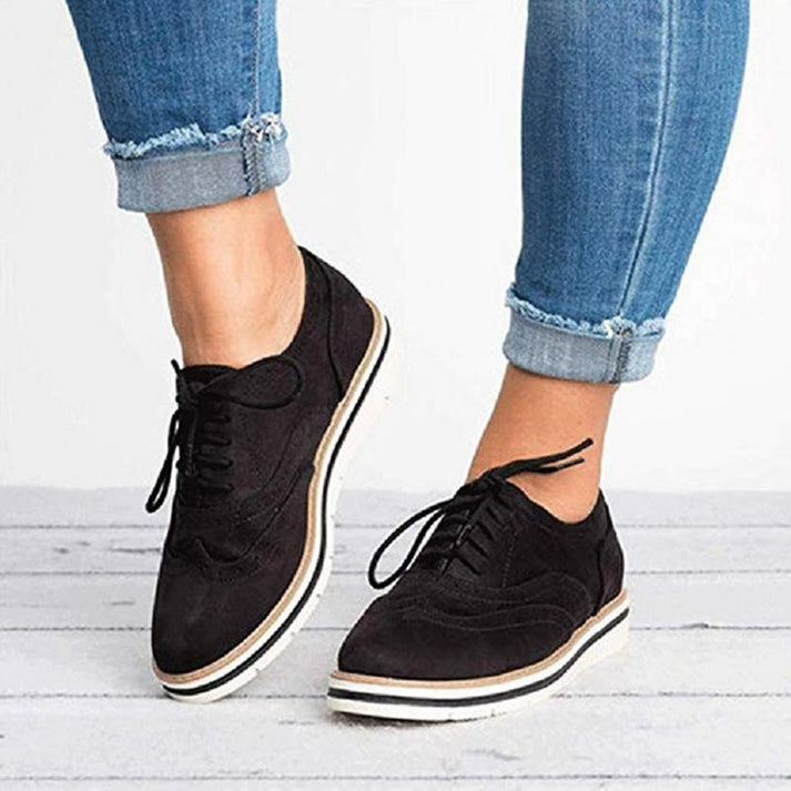 Baskets à Lacets Brogue Femme – Élégantes et Confortables