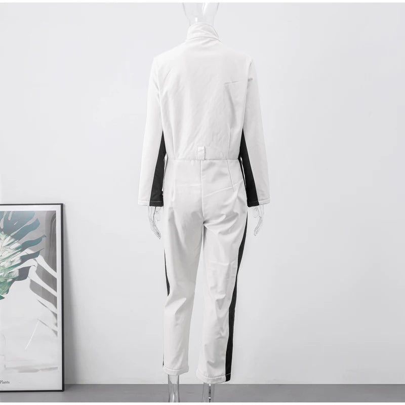 Combinaison de Ski Taille Haute pour Femme – Combinaison Hivernale Isolée Fermeture Éclair