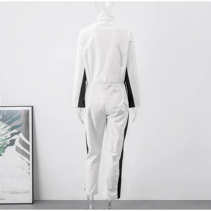 Combinaison de Ski Taille Haute pour Femme – Combinaison Hivernale Isolée Fermeture Éclair