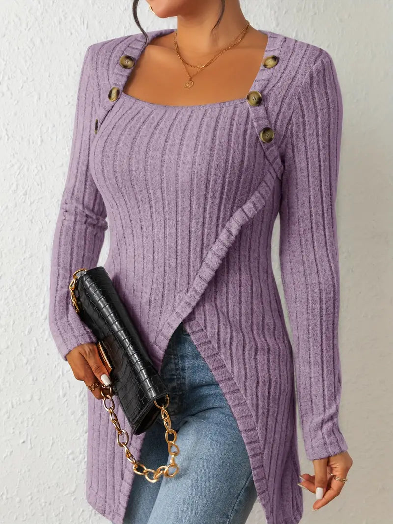 Top femme asymetrique cote a une epaule - Moderne et ajuste