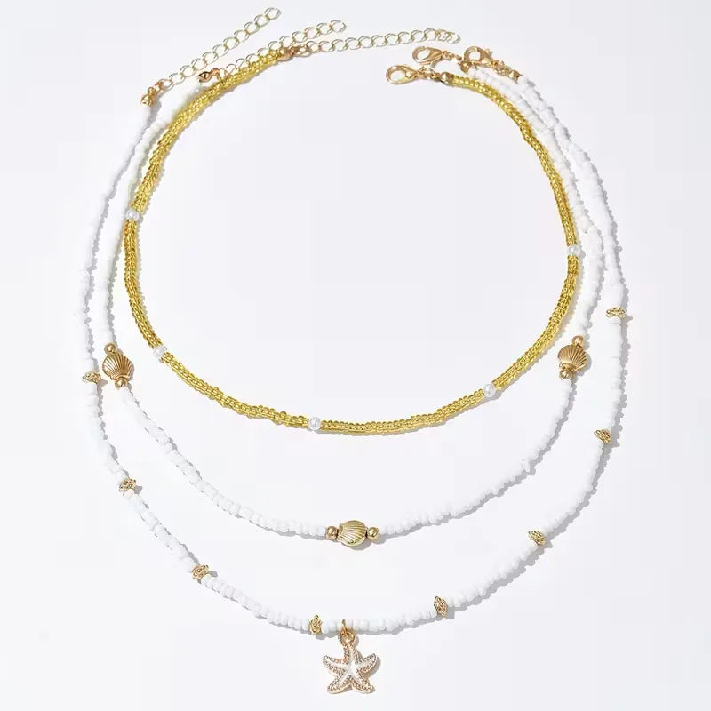 Collier coquillage et etoile - Delicat et estival